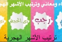 ترتيب الأشهر الهجرية ومعناها