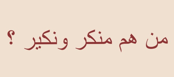 من هم منكر ونكير