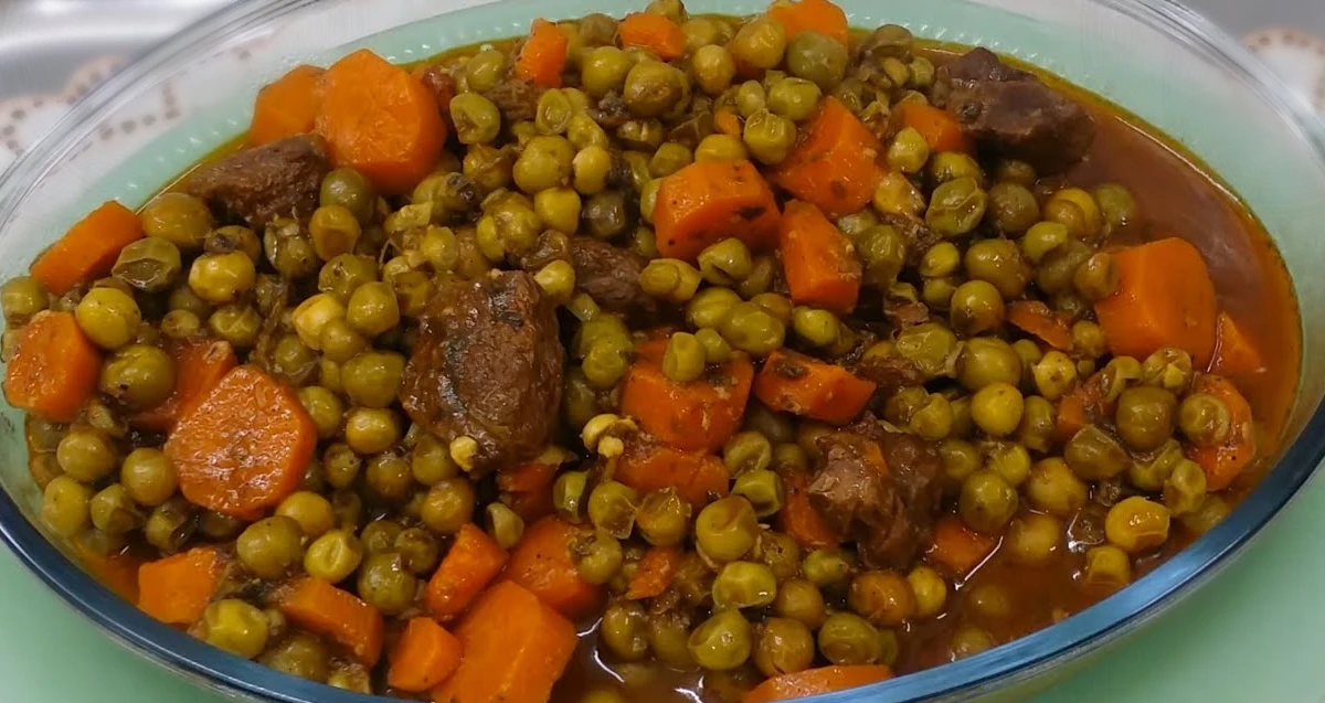 طريقة عمل يخنة البازلاء والجزر