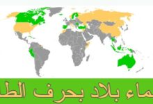 أسماء بلاد بحرف الطاء