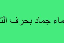 أسماء جماد بحرف التاء