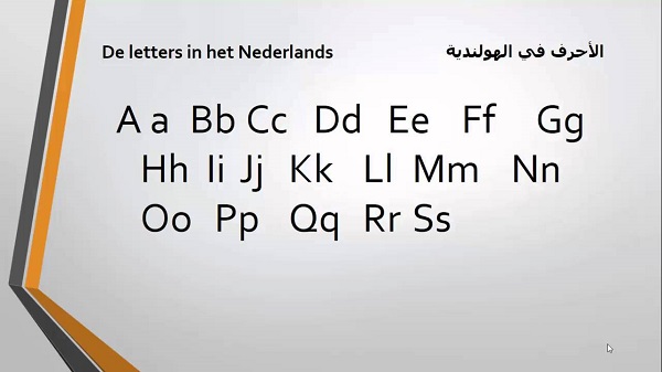 الاحرف بالهولندية
