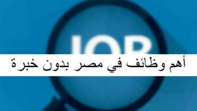 أهم وظائف في مصر بدون خبرة
